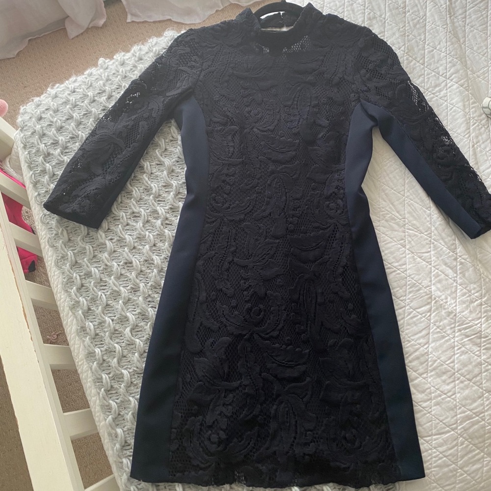Navy Lace Dress (NWT)